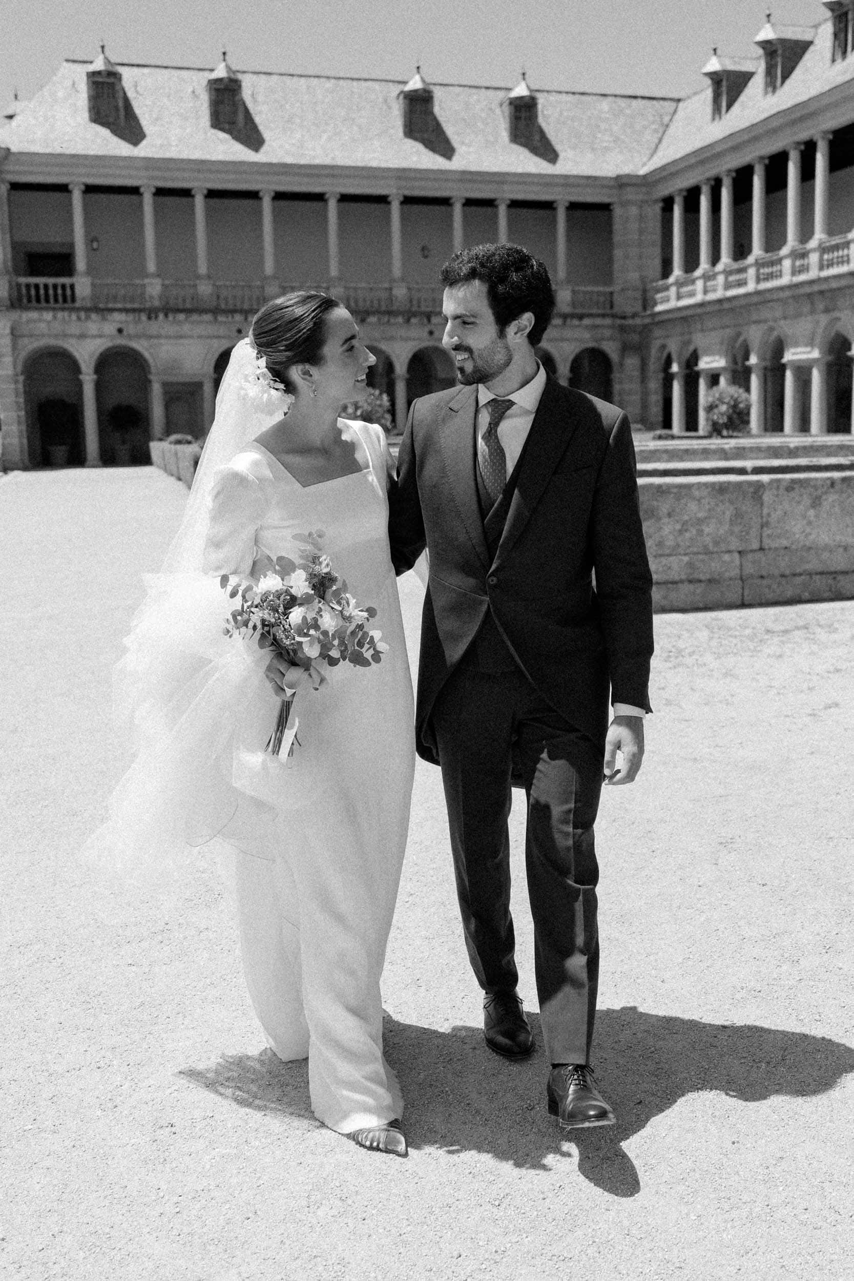 Editorial wedding photography at the Royal Monastery of El Escorial by Estudio Zoe