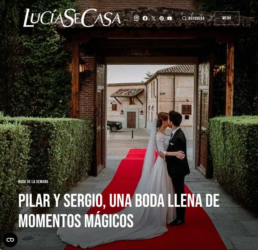 Pilar and Sergio wedding featured in Lucia Se Casa by Estudio Zoe
