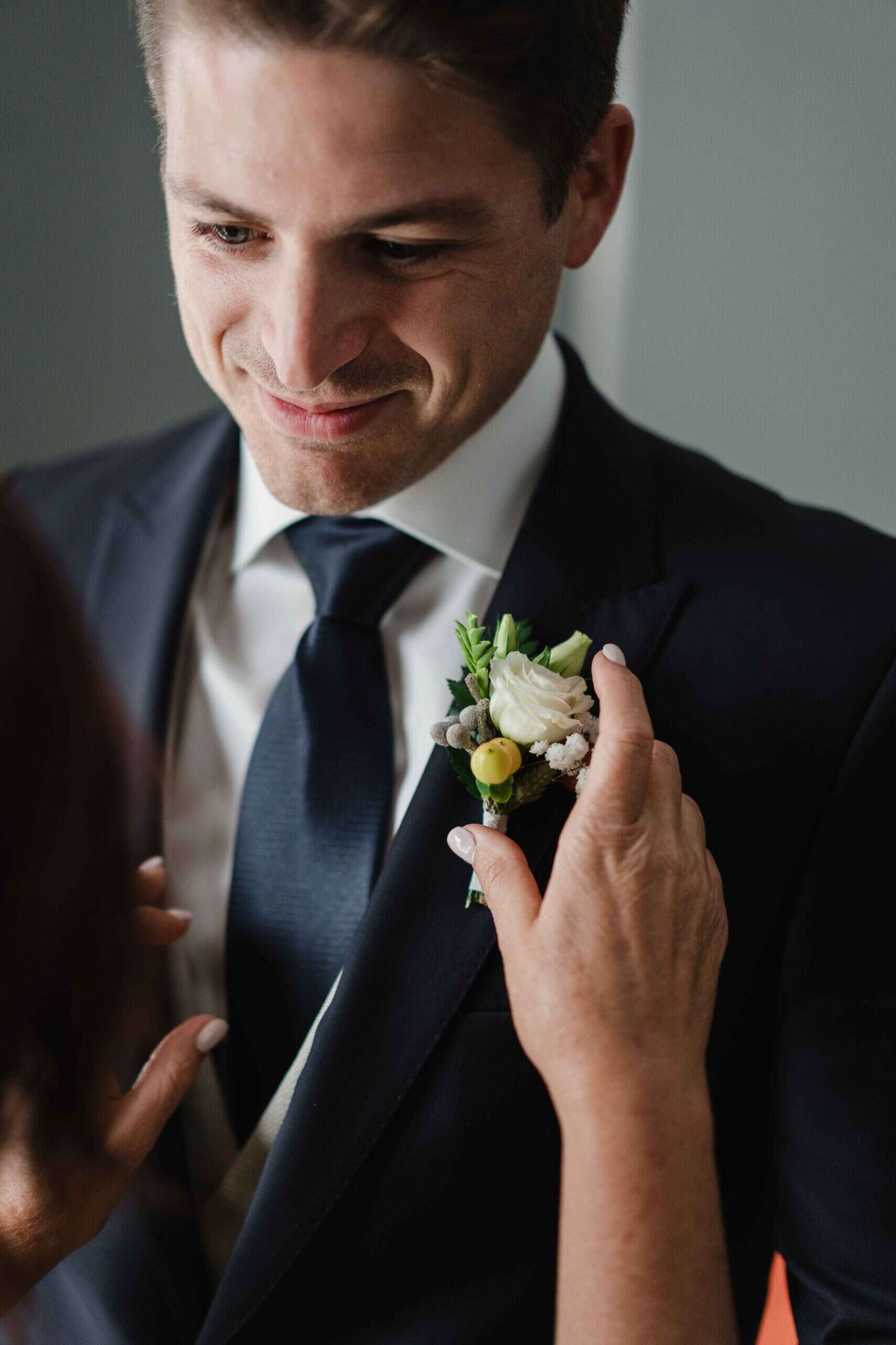 Groom Laughing