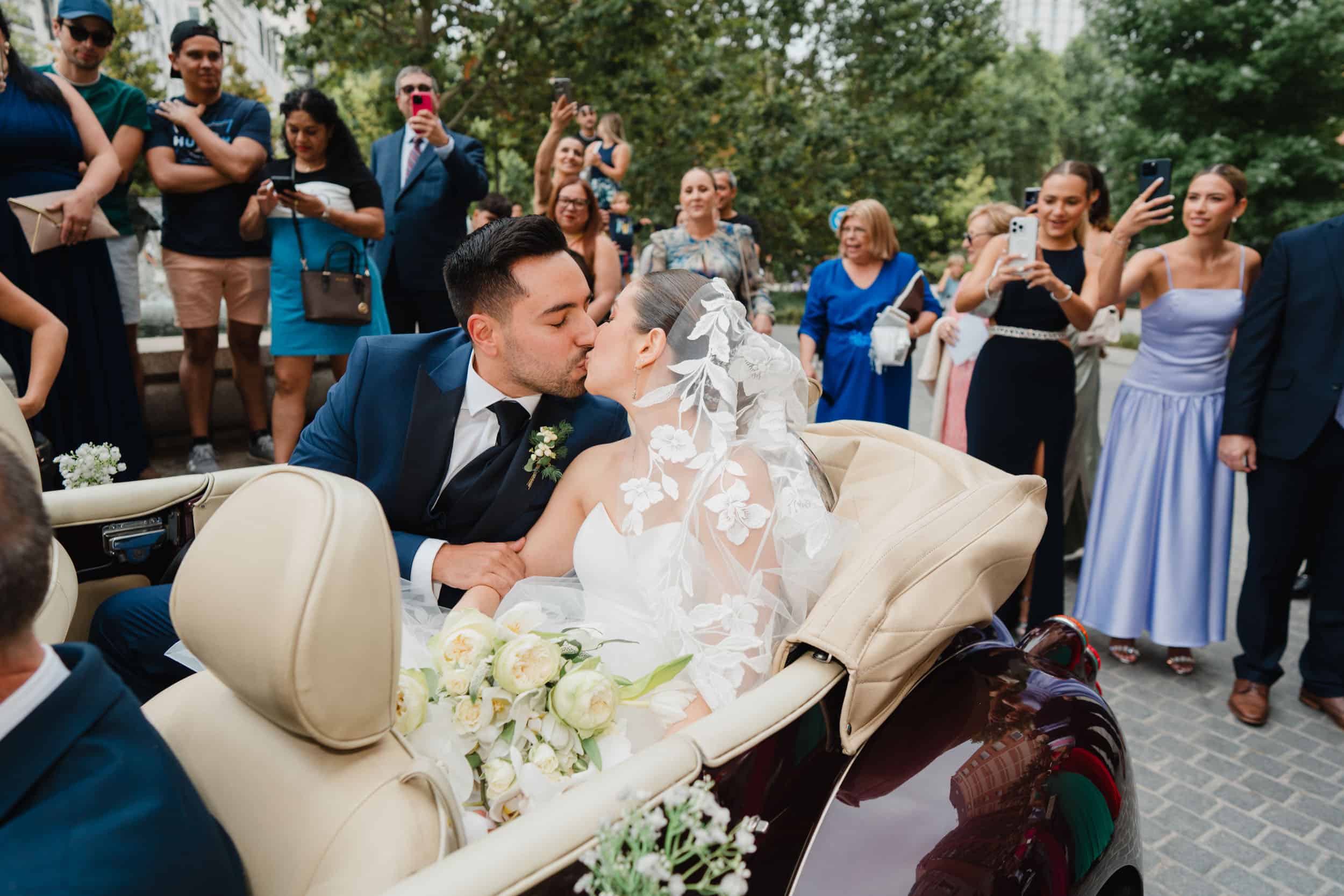 Miami wedding photographer and videographer capturing an elegant editorial wedding moment