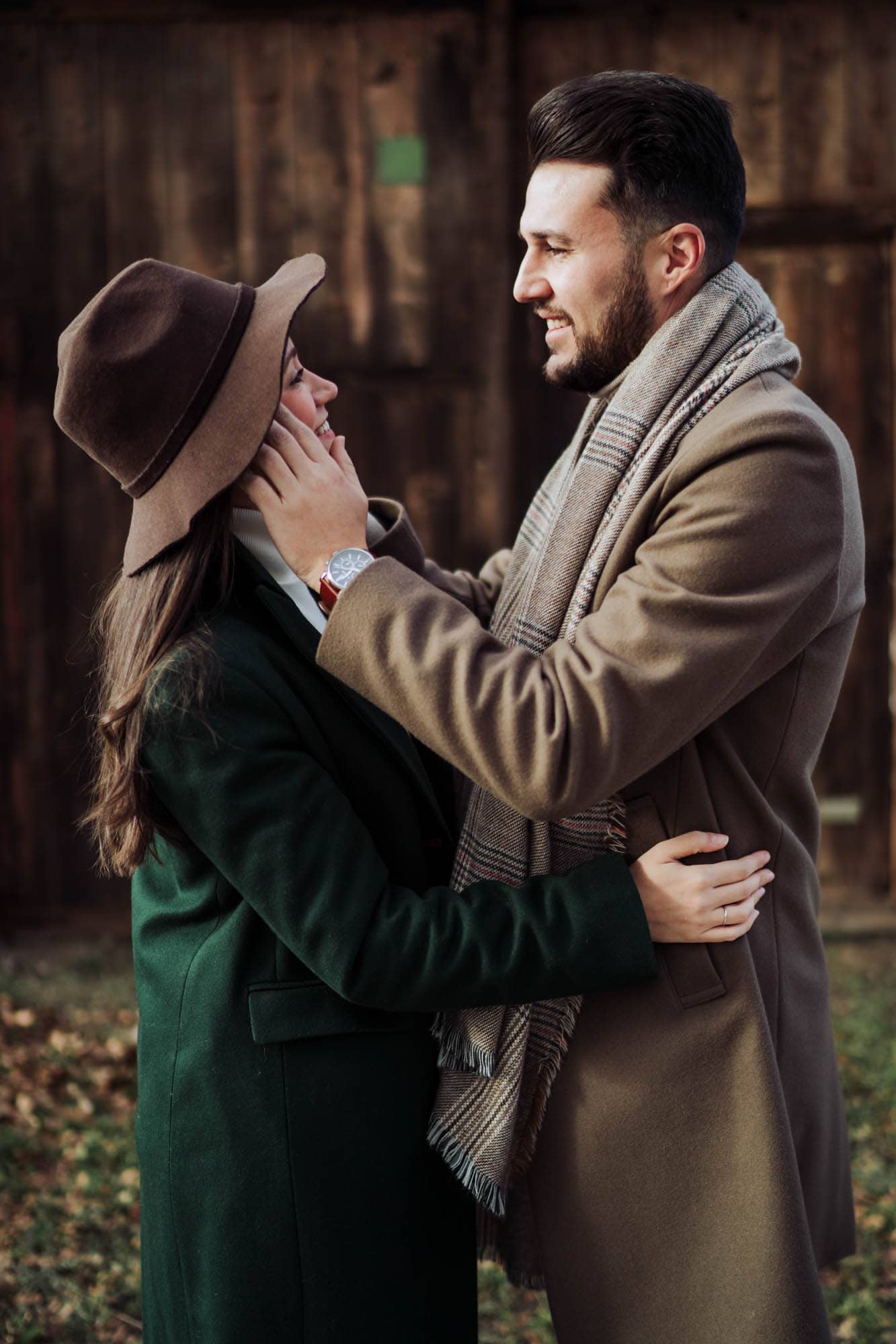 Romantic proposal location at sunset in Spain