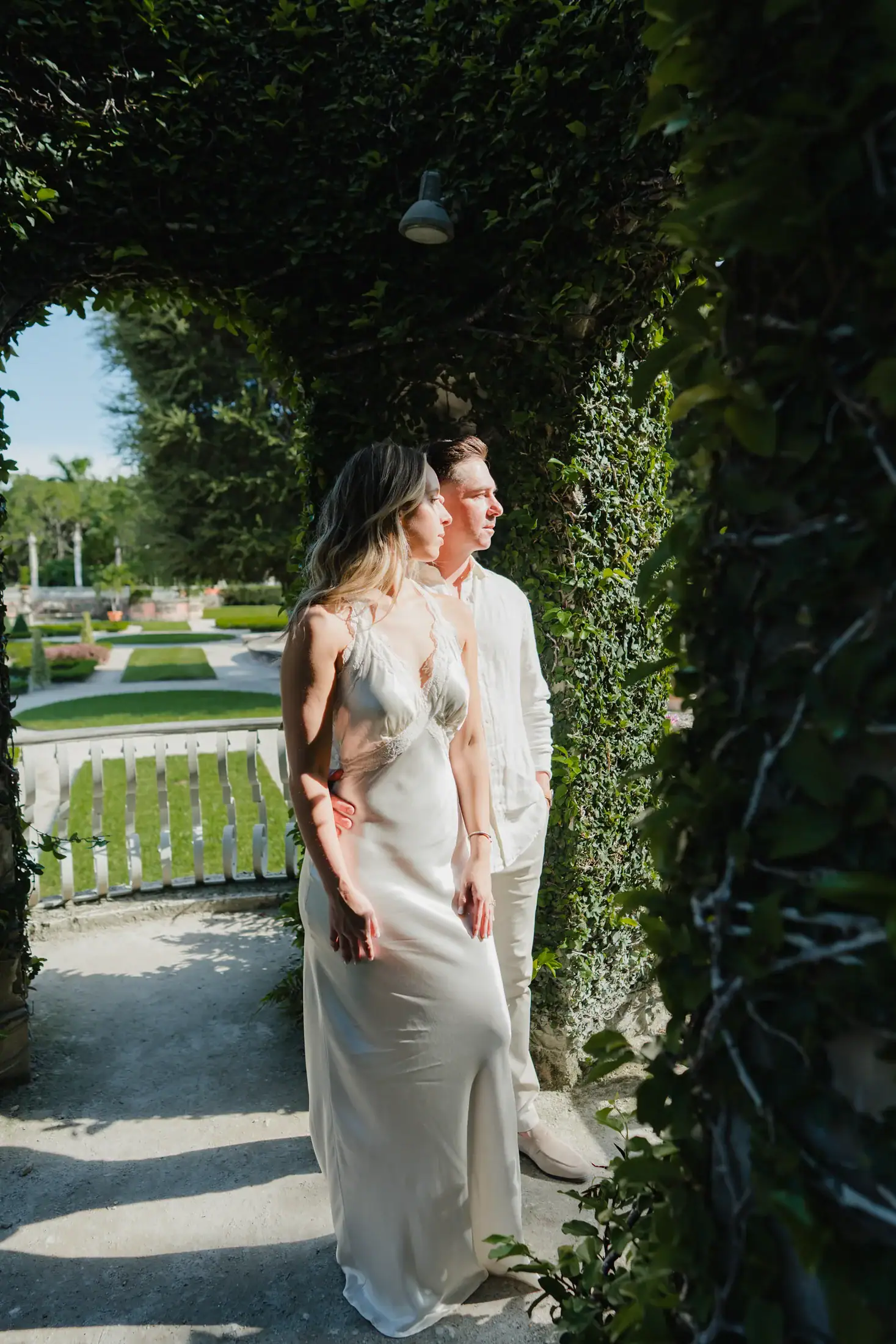 Editorial portrait of Gabby during her Vizcaya Gardens engagement session in Miami